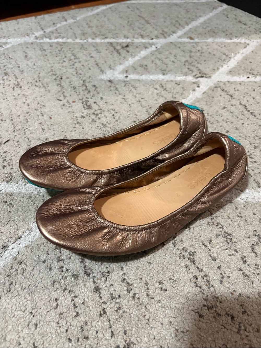 Tieks By Gavrieli Ballet Flats Metallic Bronze Shoes Women's Size 7